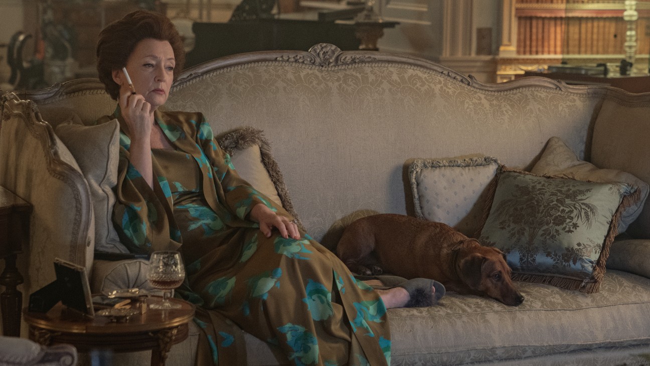 Lesley Manville dans le rôle de la princesse Margaret