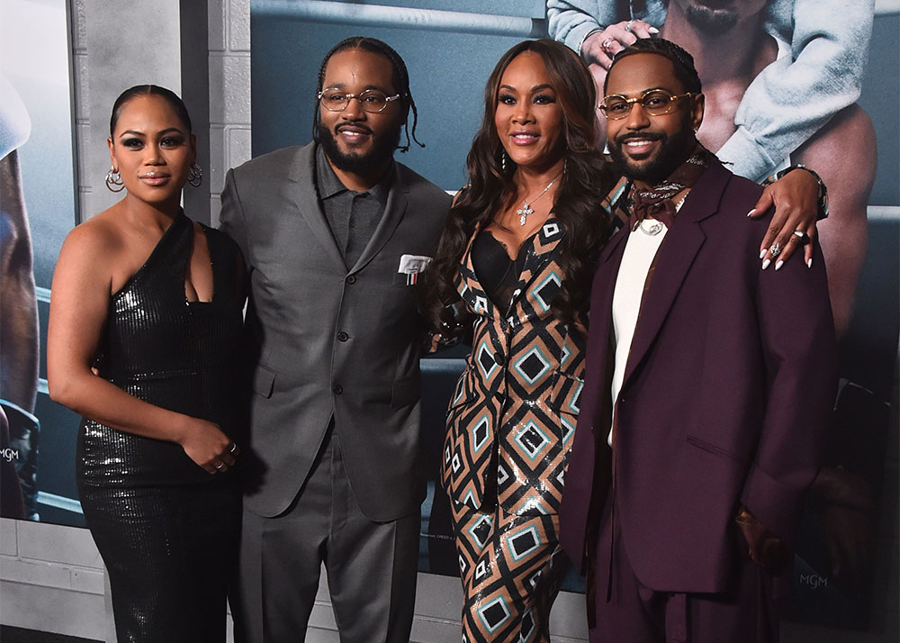 Zinzi Coogler, Ryan Coogler, Vivica A. Fox et Big Sean assistent à la première de Los Angeles de CREED III au TCL Chinese Theatre le 27 février 2023 à Hollywood, Californie.