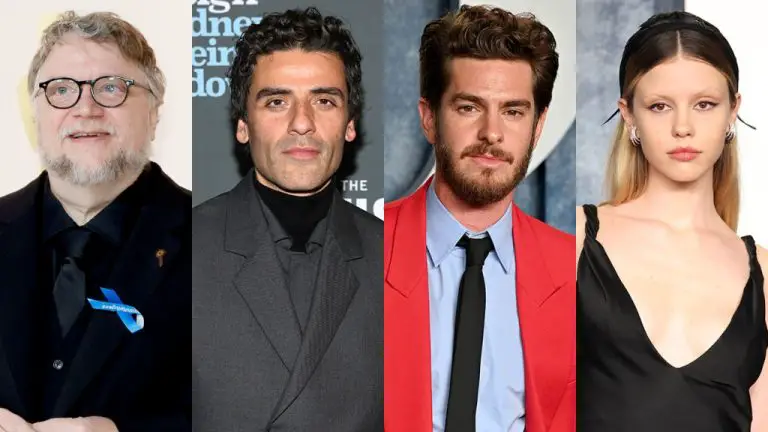 Les yeux de « Frankenstein » de Guillermo del Toro Oscar Isaac, Andrew Garfield et Mia Goth