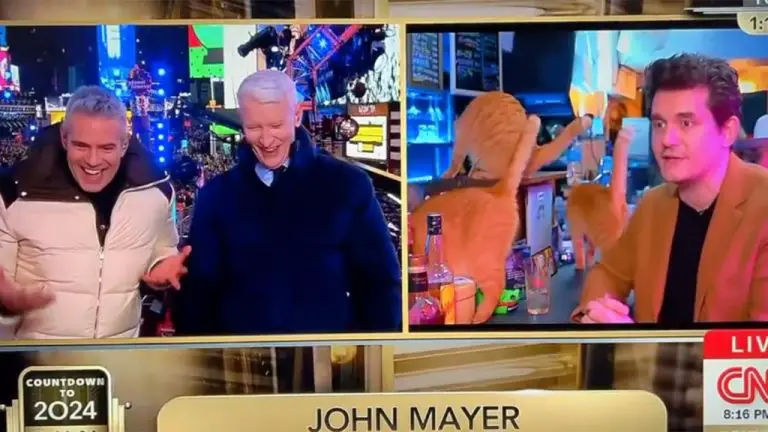 Anderson Cooper ne peut pas s’arrêter de rire lors de l’apparition hilarante de John Mayer dans l’émission spéciale du Nouvel An de CNN