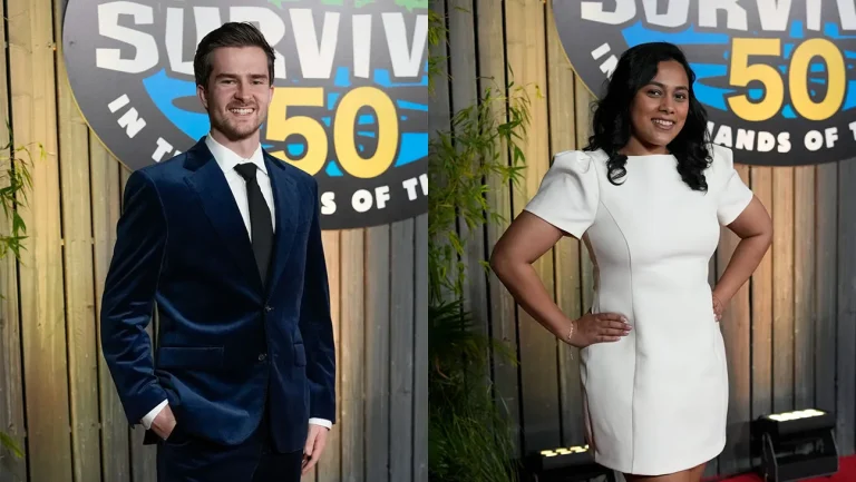 Mike White incarne Charlie Davis et Kamilla Karthigesu dans « Survivor » 50 dans la saison 4 de « White Lotus »